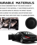 Four Piece Car Door Silicone Cushion Pads Shock Absorbers Kit For Soft Close And Door Slam Prevention on black car