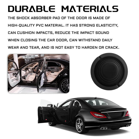 Four Piece Car Door Silicone Cushion Pads Shock Absorbers Kit For Soft Close And Door Slam Prevention on black car