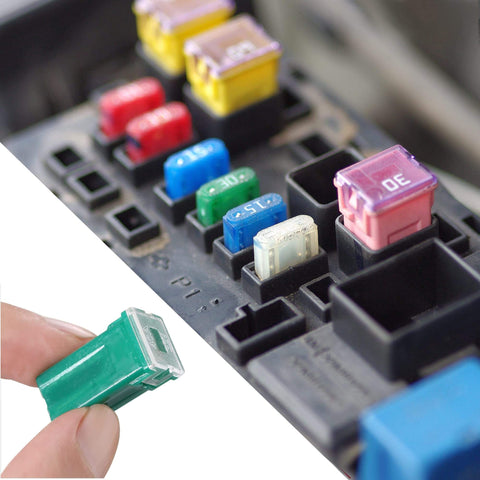 Go To Car Fuses Assortment Kit With 30 Pieces Of Standard And Low Profile Micro Cartridge Fuses For Cars Trucks SUVs And RVs
