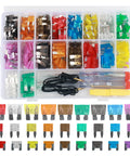 Must Have Complete Car Fuses Assortment Kit with 306 fuses, circuit tester, and fuse pullers in storage case