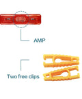 Focus keyword is: Ultimate 282-Piece Car Fuse Kit With Blade Type, Standard, Mini And Low Profile Mini Fuses From 2A To 30A For Cars, RVs, Trucks, And Motorcycles Replacement Auto Electrical Gear Must-Have. Red blade fuse and two yellow plastic clips for the Ultimate 282-Piece Car Fuse Kit With Blade Type, Standard, Mini And Low Profile Mini Fuses From 2A To 30A For Cars, RVs, Trucks, And Motorcycles Replacement Auto Electrical Gear Must-Have.