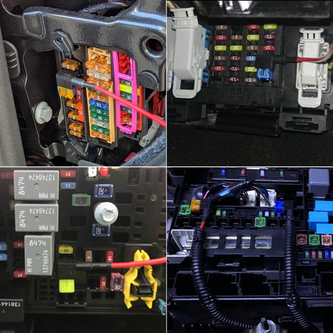12 Pack 12V Car Add A Circuit Fuse Tap Kit With Standard Mini Micro2 And Low Profile Taps Four Types ATO ATC ATM APM Holder