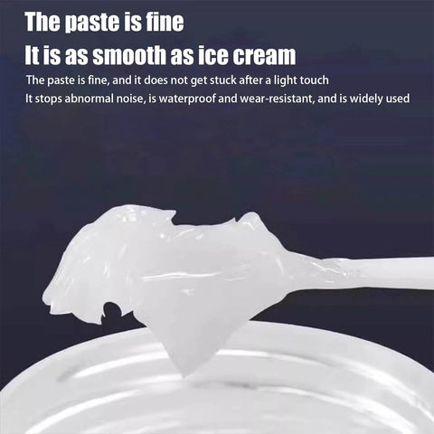 Close-up of Door Car Grease Multifunctional Rails Lubricant paste on applicator stick for smooth car door operation