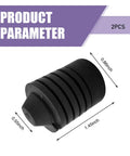 2 Piece Car Hood Stop Bumper Rubber Pad And Damping Buffer For Hood And Bumper Protection With Beefed Up Rubber And Excellent Shock Absorption OEM 90541 15019 Replacement Parts Compatible With GAC Highlander Tundra Runner Black shown with size dimensions