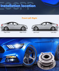 Beefed Up Front Wheel Hub Bearing Assembly 513305 for BMW X5 and X6 shown with car installation guide