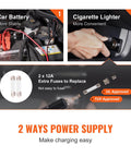 Heavy Duty 5 Ton Electric Car Jack Kit With Built In Inflatable Pump, LED Light And Electric Impact Wrench dual power options