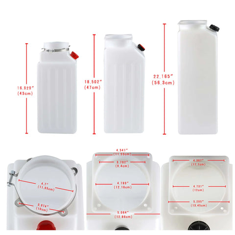 Universal Car Lift Oil Pot Hydraulic Reservoir Tank For Storage And Lifting 13 Liter Capacity 43 Cm Tall Thick Plastic