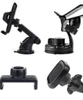 Car phone mounts displayed with Four Pack 17mm Tightening Nuts For Car Phone Mounts Replacement Parts Ball Adapter Head Bracket Ring.