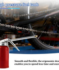 Car Oil Can Pump Oiler 200 Ml High Pressure Cold Rolled Steel Spray Gun with Spout near bicycle gear