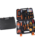 Grab And Go Car Repair Tool Kit With Ratchet Wrench Set For Auto And Motorcycle Maintenance Multi Function Hand Tool Kit With Screwdrivers And Sockets in portable black box