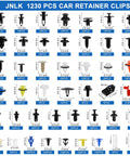 1365Pcs Car Push Retainer Clips Kit Must Have JNLK Universal Fit With 44 Most Popular Sizes Nylon Fasteners Set Blue