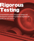 Car wheel undergoing rigorous testing by National engineers for quality assurance on a dynamic roller platform.