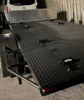 Trailer with Heavy Duty Wheel Chock Tie Down Kit With 4,500 Lb Break Strength For ATVs UTVs Lawn Mowers And Trailers