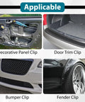 Applications of 200 Pack Car Plastic Trim Boot Rivets Push Clips Fasteners Universal 7.6 Mm Hole Replaces GM Chrysler Ford Clips