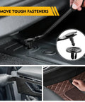 Pro Grade 5 Piece Auto Trim Removal Tool Kit For Car Door Panels And Dashboards, Plastic Pry Tools No Scratch With Clip Fastener Remover, Scratch Resistant Automotive Trim Set By ZAUAO.
