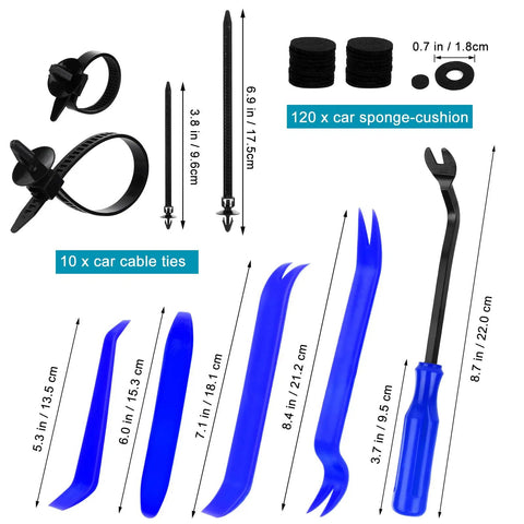 1365Pcs Car Push Retainer Clips Kit Must Have JNLK Universal Fit With 44 Most Popular Sizes Nylon Fasteners Set Blue tools displayed