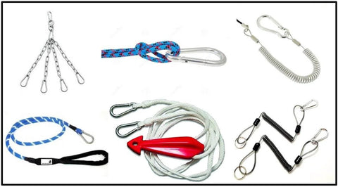 Locking Thumb Screw Closure Carabiner Clips 6 Pack Black Zinc Galvanized Steel Heavy Duty Snap Hooks 5 cm Size