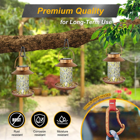 12 Pack M4 1.57 Inch Carabiner Clip Spring Snap Hook Heavy Duty Quick Link 110 Lbs Capacity Used With Bird Feeders
