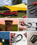 60 Pack 2.36 Inch Spring Snap Hooks Carabiners Heavy Duty Zinc Plated Steel Clips for Outdoor Gear Use