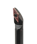 Carbide Indexable Boring Bar S16Q SVJCR11 Internal Turning Tool Holder for VCMT inserts, close-up of carbide tip, ideal for precision milling.