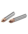 Carbide Chamfer End Mill 3 Flute TiSiN Coated CNC Carving Bit With V Groove 90 Degree Cut For Steel Aluminum Copper Alloys Pro Grade