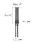 Carbide Chucking Reamer 0.38 Inch Diameter Straight Flute Straight Shank For Metal Lathe CNC Machining Centers