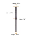 Carbide Chucking Reamer 0.093 Inch Straight Flute Straight Shank For Metalworking, Lathes, And CNC Machining Centers, black