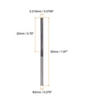 Carbide Chucking Reamer 0.0795 Inch Dia 2.019 mm Straight Flute Straight Shank CNC Machining Center Tool for Metal Lathe Work High Precision Black Finish