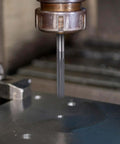 Carbide chucking reamer, 0.314 in dia, straight flute, straight shank, in milling machine setup