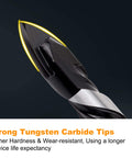 Close-up of Carbide Masonry Drill Bit Set 1/8 to 1/2 Inch For Concrete Tile Brick Cement - 10 Pack showing tungsten carbide tip