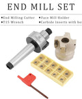End Mill Set With Face Mill Holder And Wrench Carbide Insert Cutter For CNC Milling Oxidation Resistant Coated Tools