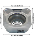 Close-up of carbide insert showing dimensions for Pro Grade 3.15 Inch Face Milling Cutter Set Aluminum KM12 80mm CNC End Milling Cutter