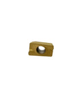 Single carbide milling insert with PVD/CVD coating, appropriate for BAP400R tool holders and steel work, showing hole and dimensions.
