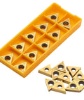 10 Pcs TCMT32.51 And TCMT16T304 Carbide Inserts for External Turning Pro Grade for Steel and Stainless Steel Parts shown in packaging