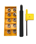 10-Piece RPMT10T3 R5 Indexable Carbide Milling Inserts Set With Half Inch SRDPN1212H10 Tool Holder For Metal Lathe Cutting Tools, Pro Grade Finish