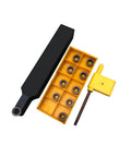 10 Pack RPMW1003 Indexable Carbide Milling Inserts and Three Quarter Inch SRDPN2020K10 Lathe Tool Holder Set with T15 Wrench