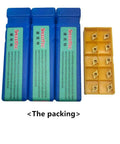 Carbide Turning Inserts Set DCMT21.51 070204 55 Degree With One Sixty Fourth Inch Radius And Three Thirty Second Inch Thick Ten Pack