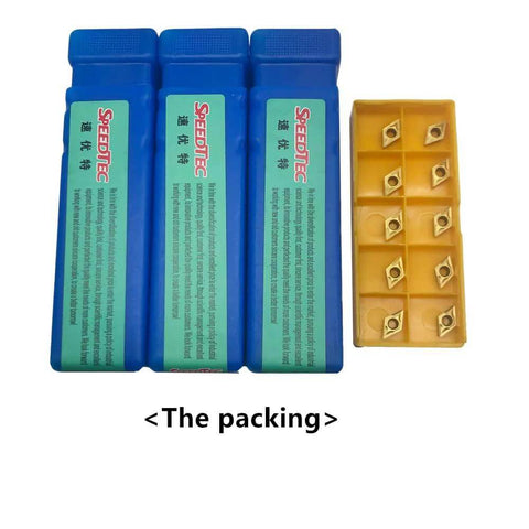 Carbide Turning Inserts Set DCMT21.51 070204 55 Degree With One Sixty Fourth Inch Radius And Three Thirty Second Inch Thick Ten Pack