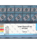 Carbide Milling Inserts For Shoulder Milling P M K Materials Heavy Duty AP Insert With Radius 0.8mm Pack Of 10 in box