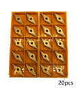 20 Pack VNMG331 MA And VNMG160404 MA Carbide Inserts for Machining Steel and Stainless Steel on MTJNR L 33 Degree Tools