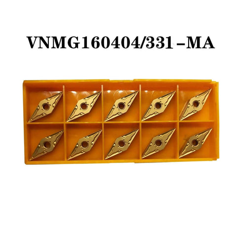 20 Pack VNMG331 MA And VNMG160404 MA Carbide Inserts for Machining Steel in MTJNR L Turning Holder, 33 Degree Tools