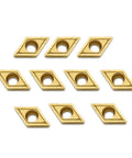Ten Pack DCMT11T304 Carbide Lathe Turning Milling Inserts DCMT3251 For CNC Lathe Holder Blades Multilayer Coated Long Tool Life Fast Cutting