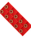 Red box containing 10 Carbide Round Milling Insert DP5320 For Steel Machining, compatible with SRDPN tool holders.