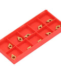 Carbide Milling Inserts 10 Pack for CNC Lathe DCMT070204 Two Point Three Eight Millimeters Thick Turning Inserts Replacement Cutting Tools for SDJCR L110 1212 H07 Tool Holders Precision CNC Machining Accessories
