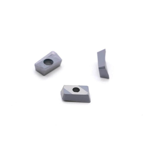Carbide Milling Inserts For Shoulder Milling P M K Materials Heavy Duty AP Insert visible from different angles on white surface.