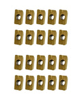 Set of carbide milling inserts displayed, 9.3mm wide, for BAP400R tool holders, with PVD/CVD coating for tough steel work.