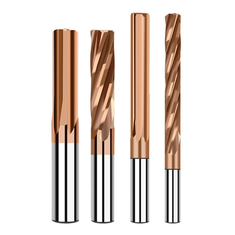 Carbide Reamer 1 To 20mm Spiral Straight Flute H7 Chucking Hardened Steel Cutter shown in four variations
