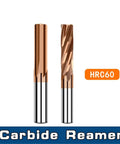 Carbide Reamer 1 To 20mm Spiral Straight Flute H7 Chucking Hardened Steel Cutter for CNC Milling and Machining