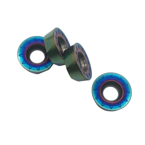 RPMT08T2 carbide round inserts for Five Eighths Inch Lathe Turning Holder, designed for precise milling and turning on hardened steel.