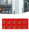 Carbide Round Milling Insert DP5320 For Steel Machining 10 Pack SRDPN Tool Holder Compatible in red packaging